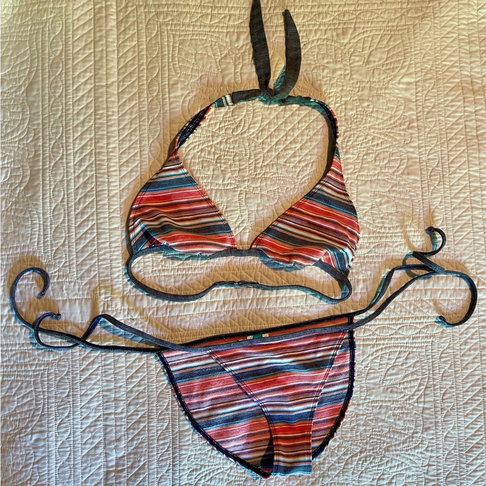 Nautica Red and Pink Bikini Swimwear